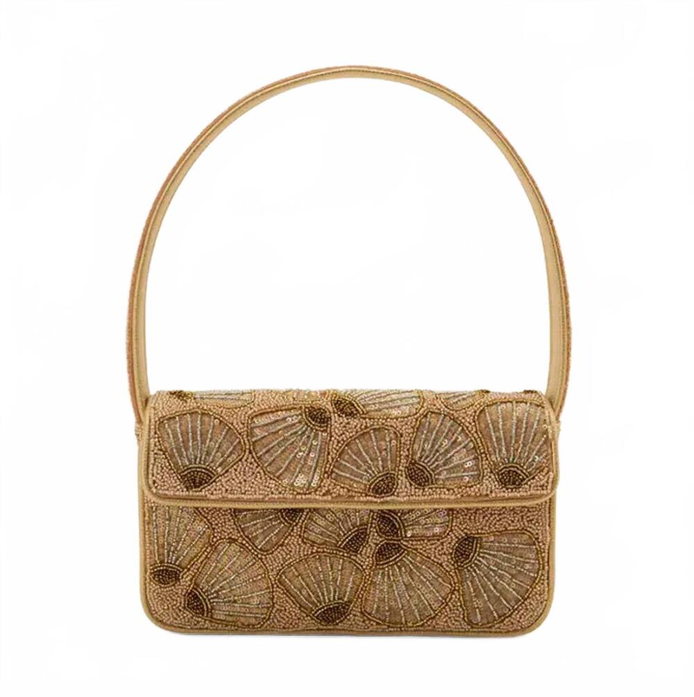 NEW AMERICA & BEYOND women's shell artisan shoulder bag in gold